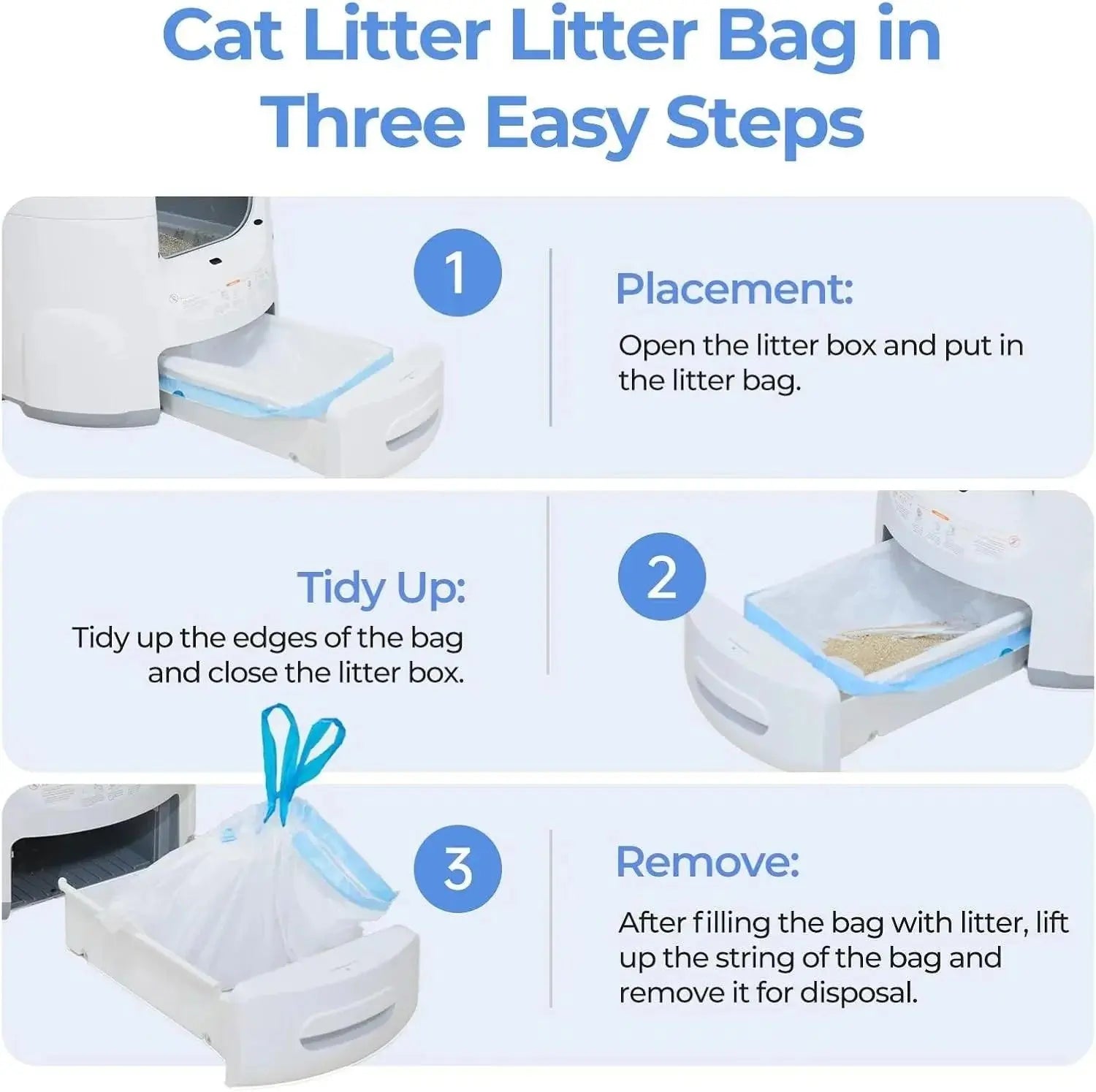 Amicura 12L Litter Bags with Handle, for cura 2（45 bags） Amicura